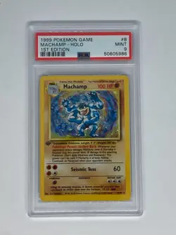 Machamp 1999 Pokemon Game Holo 1st Edition #8 PSA 9 MINT - Image 1