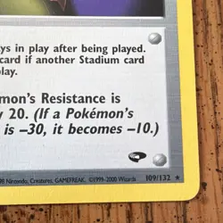 Pokemon TCG Wizards of the Coast Rare Resistance Gym 109/132 Gym Challenge VLP - Image 4