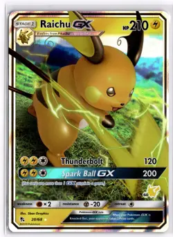 Pokemon TCG Raichu GX - (#60 Pikachu Stamped) 020/068 Battle Academy Ultra Rare - Image 1