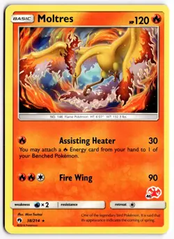 Pokemon TCG Moltres (#46 Charizard Stamped) 038/214 Battle Academy Regular - Image 1