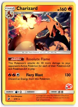Pokemon TCG Charizard Battle Academy Stamped 3/70 Regular Common - Image 1