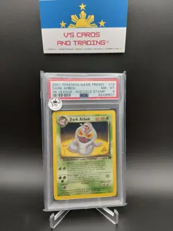 2001 POKEMON GAME PROMO WOTC STAMP #19 DARK ARBOK PSA 8 - Image 1