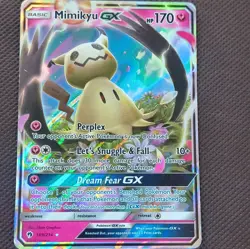 Pokemon TCG Mimikyu GX 149/214 SM Lost Thunder Ultra Rare Full Art Holo 170 HP - Image 1