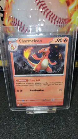 Pokemon TCG Charmeleon Paldean Fates Scarlet & Violet Uncommon Card 008/091 - Image 1