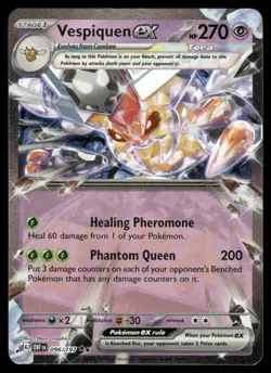 Pokemon Cards Vespiquen ex 096/197 Obsidian Flames Double Rare NM - Image 1