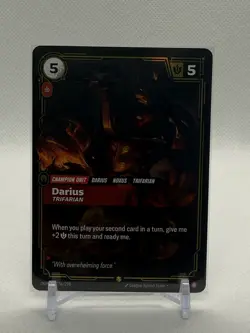 Darius Trifarian 027a/298 - Origins (OGN) Showcase Holo Riftbound: LoL Card Game - Image 1