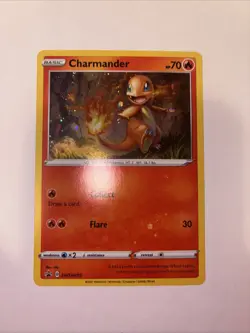 Charmander SWSH092 SWSH: Holo Promo Card Misprint Foil Bleed W/swirl -3 - Image 1