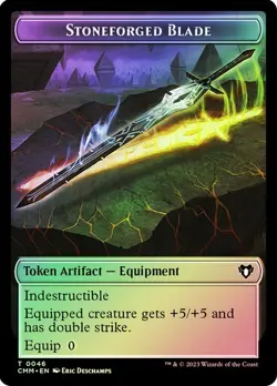 Stoneforged Blade Token FOIL - 0046 - Commander Masters - CMM MTG - Image 1