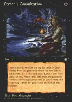1x Demonic Consultation Heavy Play MTG Magic - Kid Icarus - - Image 1
