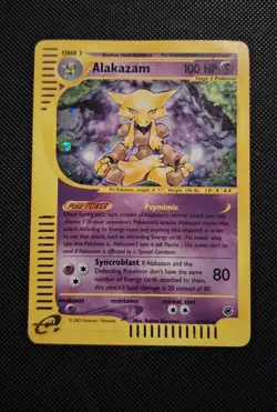 Alakazam 1/165 Expedition Base Set Holo Rare Pokemon Card - Image 1