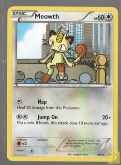 Meowth BW35 Promo Black And White Promo Pokemon Lightly Played - Image 1