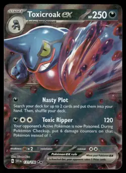 Pokemon Cards Toxicroak ex 131/198 Scarlet & Violet Double Rare NM - Image 1