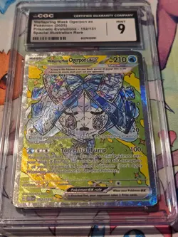 Wellspring Mask Ogerpon ex 152/131 SIR Prismatic Evol Pokemon CGC 9 MINT - Image 2