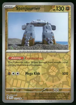 Stonjourner 121/198 Uncommon Scarlet & Violet Pokemon Reverse Holo NM - Image 1