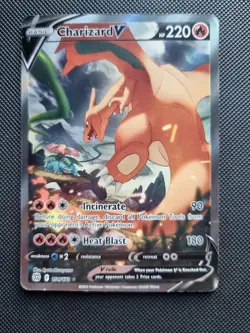 Pokemon Charizard V (Alternate Full Art) 154/172 Swsh Brilliant Stars Holo MP/LP - Image 1
