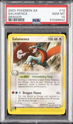 2003 POKEMON EX DRAGON #19 SALAMENCE PSA 10 - Image 1