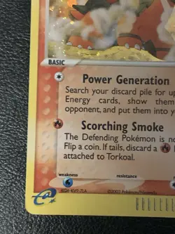 Torkoal 12/97 Holo EX Dragon 2003 E-Reader Pokemon TCG MP - Image 5