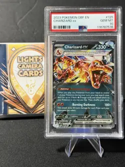 2023 POKEMON OBF #125 CHARIZARD ex PSA 10 GEM MINT - Image 1