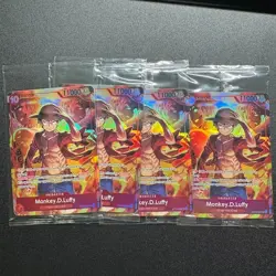 4x Monkey.D.Luffy ST10-006 SR Treasure Booster Set Promo One Piece TCG SEALED - Image 1