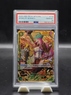 PSA 10 GEM 2025 ONE PIECE - JEWELRY BONNEY OP12 #118 ENGLISH SEC RARE - Image 1