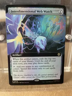 MTG Interdimensional Web Watch Extended Art Foil Spider-Man NM - Image 1