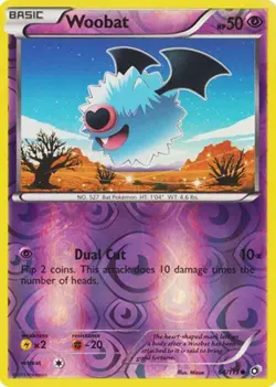 Woobat 64/113 Reverse Holo Legendary Treasures Pokemon Card - NM - Image 1
