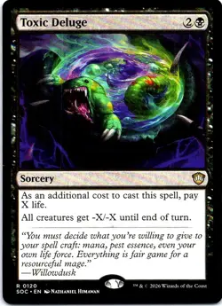 Toxic Deluge 120 Rare Commander: Secrets of Strixhaven Magic: The Gathering NM - Image 1
