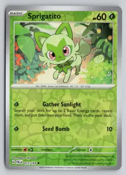SPRIGATITO 012/193 COMMON PALDEA EVOLVED POKEMON REVERSE HOLO NM - Image 1