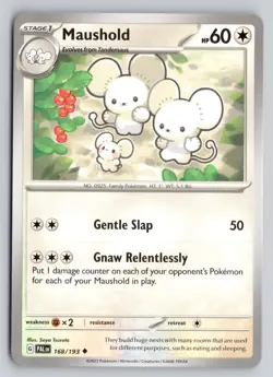 MAUSHOLD 168/193 UNCOMMON PALDEA EVOLVED POKEMON NM - Image 1
