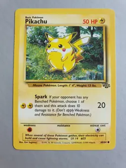 Pikachu 60/64 Pokemon TCG Jungle Set (1999) Common NM - Image 1