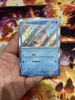 Slowpoke 116/091 Baby Shiny Holo Rare Paldean Fates Pokemon TCG NM - Image 1