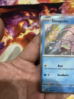 Slowpoke 116/091 Baby Shiny Holo Rare Paldean Fates Pokemon TCG NM - Image 4