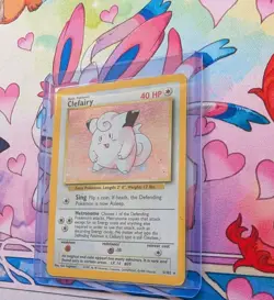 Pokemon Clefairy Holo Card 5/102 WOTC 1999 Vintage Base Set LP/MP - Image 2