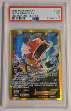 2016 Pokemon XY Gyarados EX Secret FA Holo PSA 5 EN 123/122 - Image 1