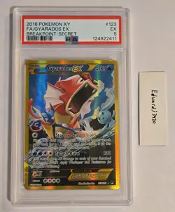 2016 Pokemon XY Gyarados EX Secret FA Holo PSA 5 EN 123/122 - Image 3