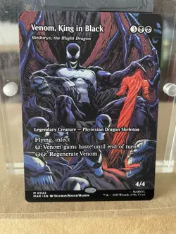 MTG Venom, King In Black / Skithiryx, The Blight Dragon Borderless Spider-Man NM - Image 1