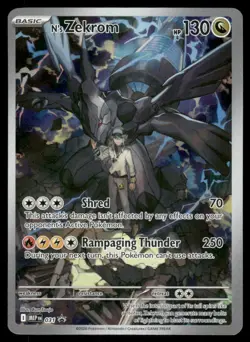 Pokemon Cards N's Zekrom 031 Mega Evolution Promo NM *14 - Image 1