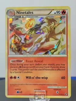 Pokemon TCG - HeartGold & SoulSilver Ninetales Cracked Ice Holo 7/123 ERROR CARD - Image 3
