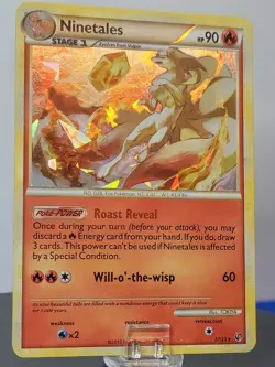 Pokemon TCG - HeartGold & SoulSilver Ninetales Cracked Ice Holo 7/123 ERROR CARD - Image 4