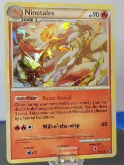 Pokemon TCG - HeartGold & SoulSilver Ninetales Cracked Ice Holo 7/123 ERROR CARD - Image 5