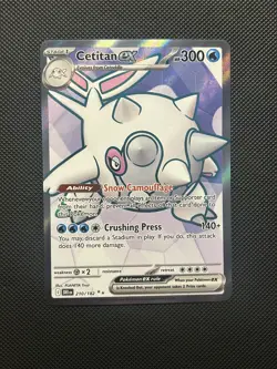 Cetitan EX 210/182 Destined Rivals Full Art Holo Ultra Rare Pokemon TCG Card - Image 1