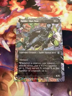 Presale Spider-man Noir (borderless) M/NM Magic MTG Marvel's Spider-man - Image 1
