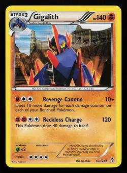 Gigalith 67/124 Holo Rare Dragons Exalted Pokemon Card - Image 1