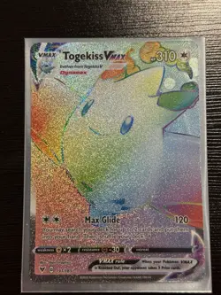 Pokemon SWSH04 Vivid Voltage Togekiss VMAX 191/185 Secret Rare Full Art Holo - Image 1