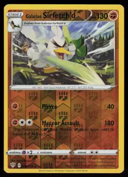 Galarian Sirfetch'd 098/189 Rare Darkness Ablaze Pokemon Reverse Holo Near Mint - Image 1