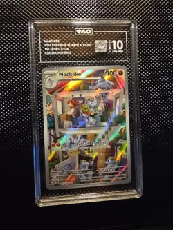 2023 Pokemon SV 151 Set Machoke Illustration Rare TAG 10 - Image 1