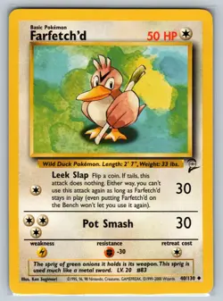 Farfetch'd 40/130 Uncommon Base Set 2 Pokemon Lightly Played - Image 1
