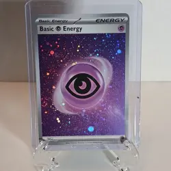 Pokemon TCG Basic Psychic Energy 005 Sv: 3 SWIRLS!!! Energies Cosmos Holo - Image 1