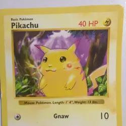 Pikachu (Red Cheeks) 58/102 Common Base Set Shadowless Pokemon Unlimited LP - Image 4
