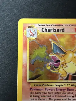 Charizard 4/102 Base Set Holo Unlimited 1999 English HEAVY PLAY Pokemon - Image 2